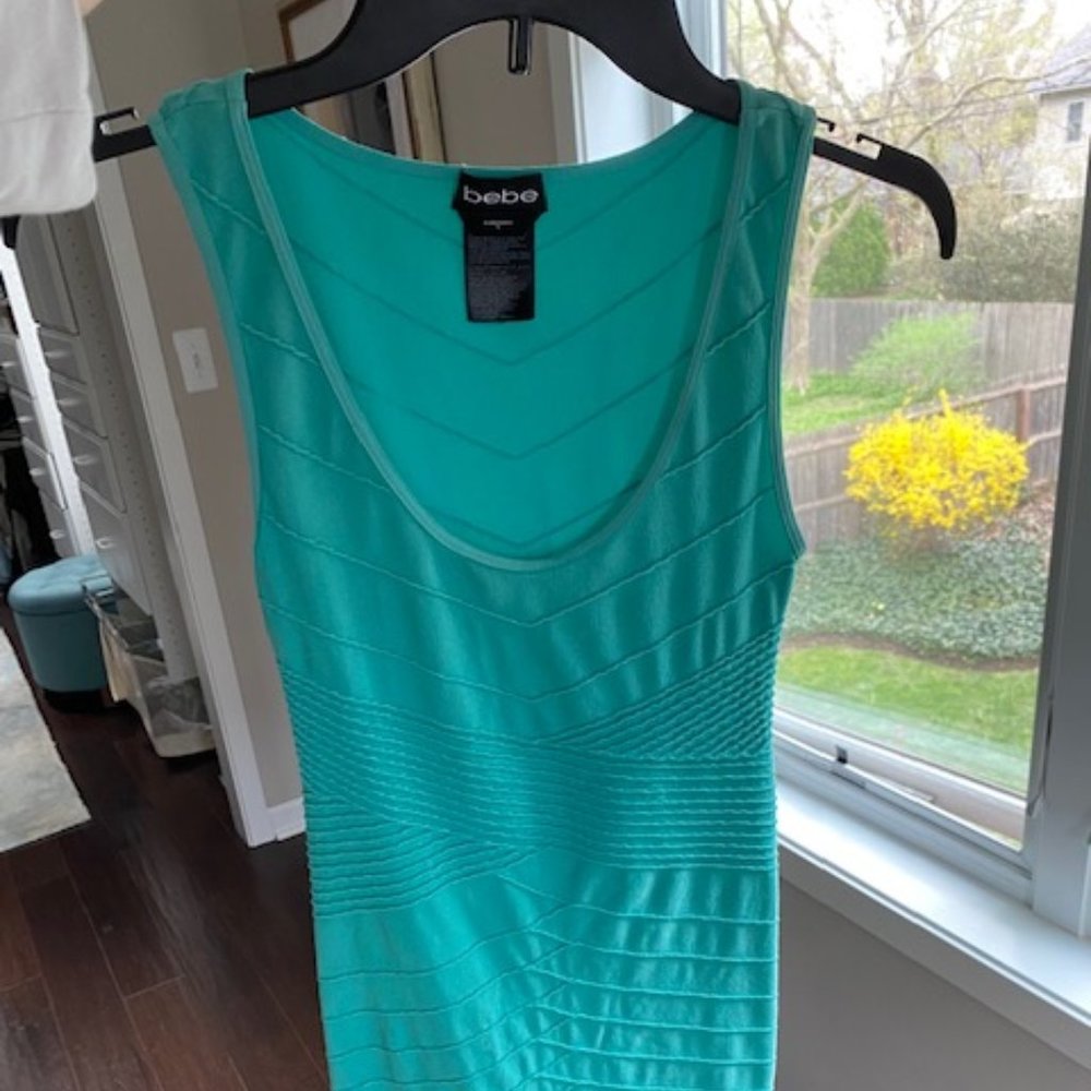 Bebe Aqua Blue Bodycon Dress